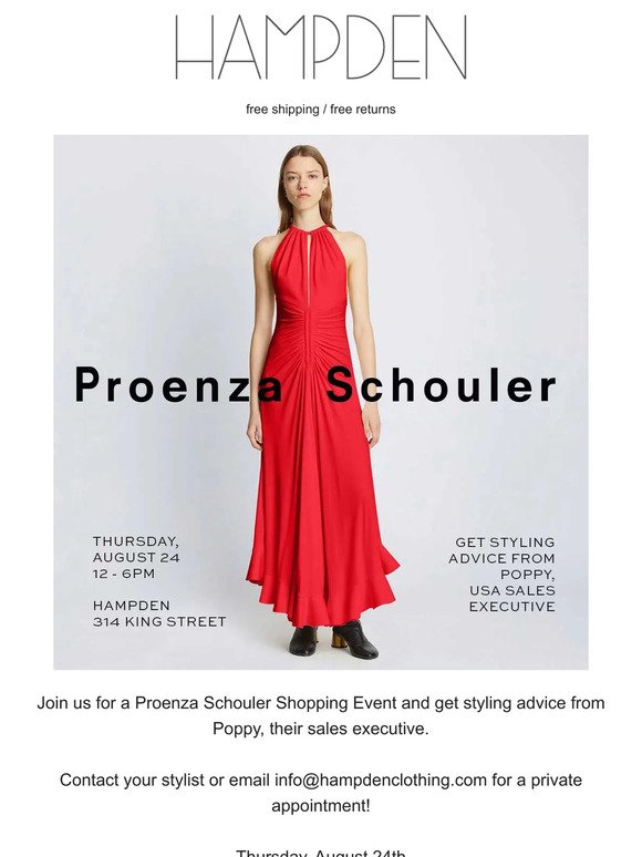 Join Us For A Proenza Schouler Shopping Event