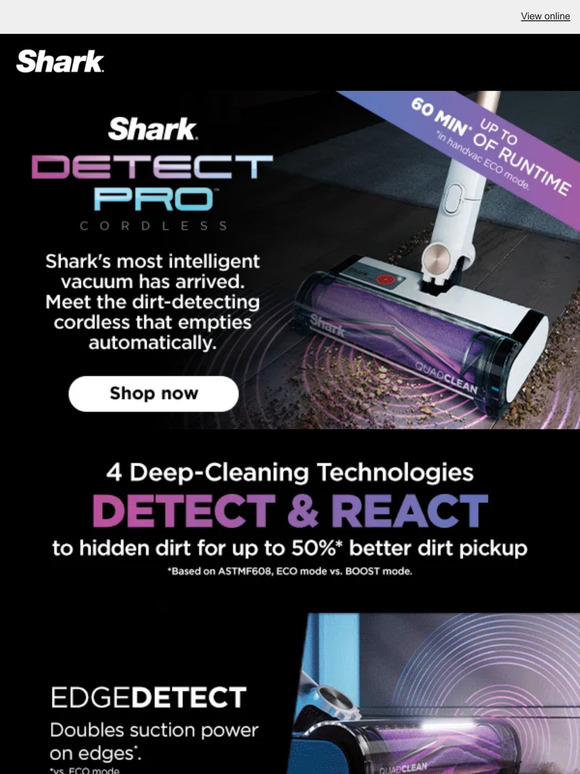 sharkclean: Shark's most intelligent cordless vacuum has arrived.