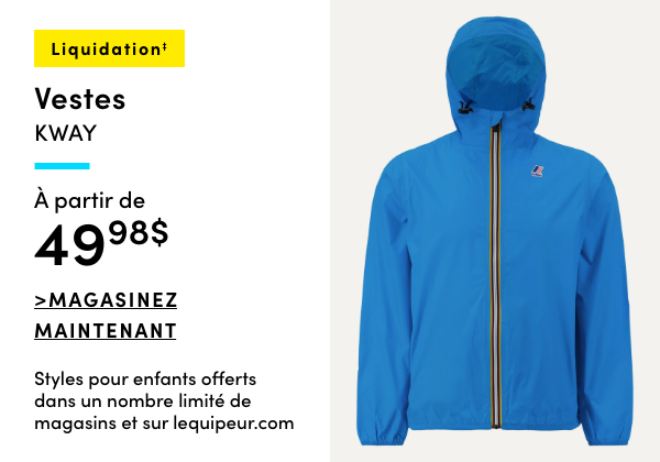 Clearance  KWAY Jackets From $49.98