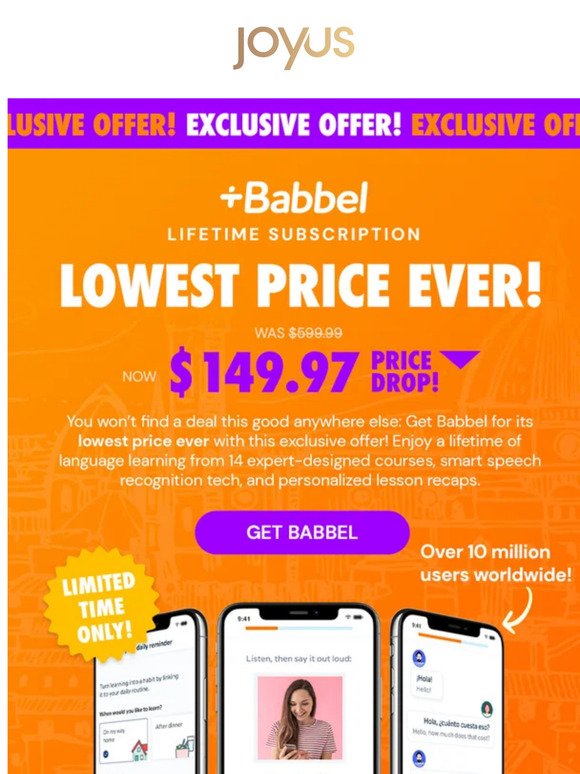 Babbel for $149.97! (P.S. Only Until Wed!)