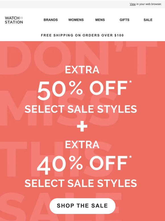 Don't Miss Up To 50% Off + 10% Off