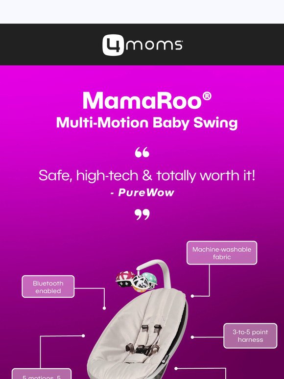 PureWow Approved ⭐️ MamaRoo Baby Swing