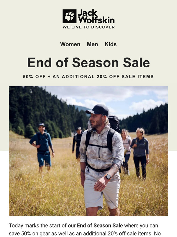 End of Season Sale Starts NOW!