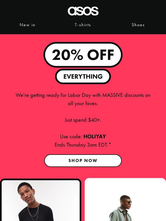 20% off everything 💥