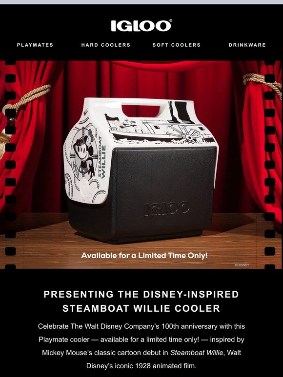 The Disney-inspired Steamboat Willie cooler takes the stage.👏👏