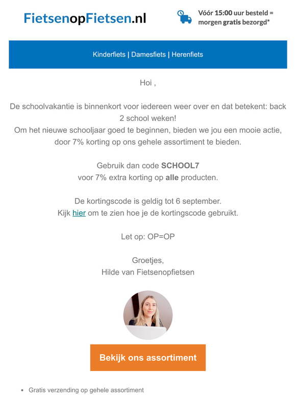 Back 2 School weken! Profiteer van 7% Korting