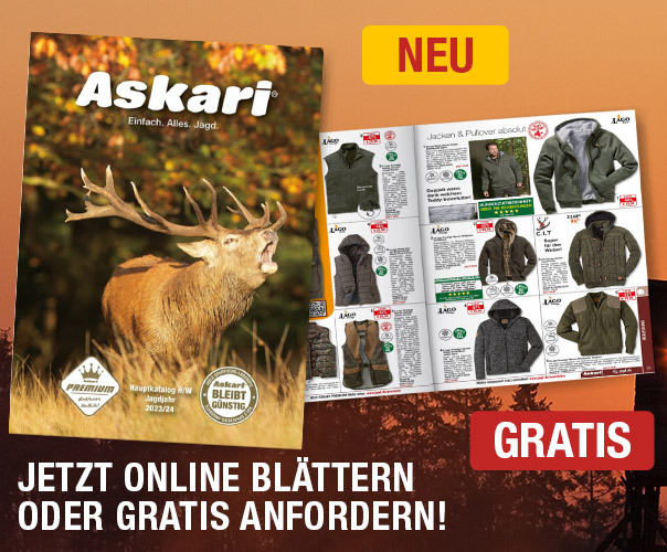 Askari Wir feiern den neuen Katalog! Jagdneuheiten ohne Ende! Milled