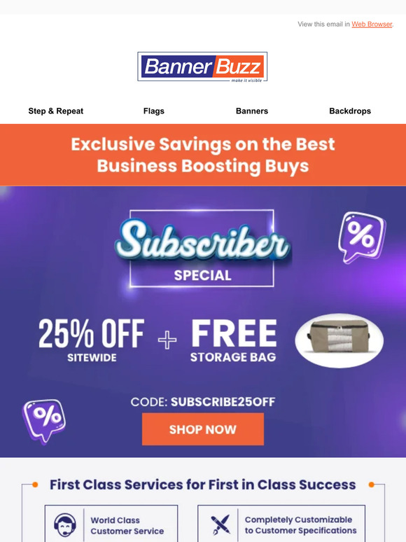 Limited Time: 25% Discount + Free Storage Bag