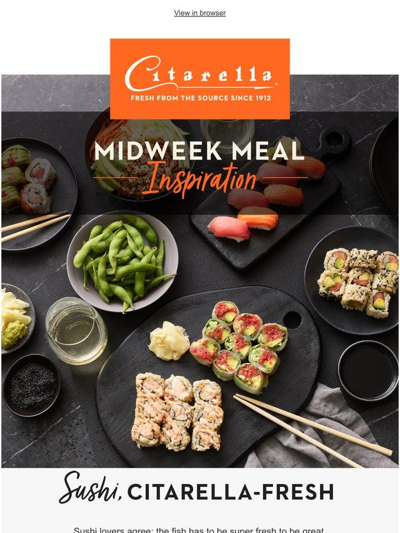Midweek Meal Inspiration – Sushi!