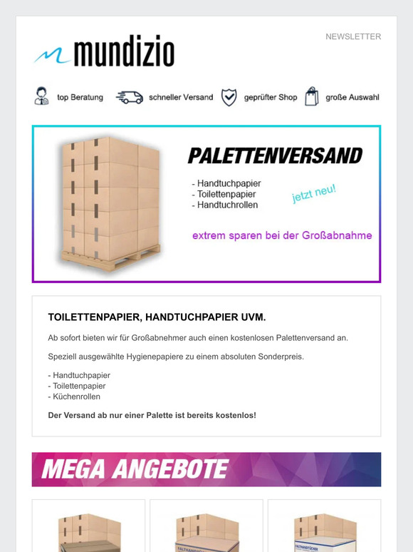 Großabnehmer aufgepasst! Handtuchpapier uvm.