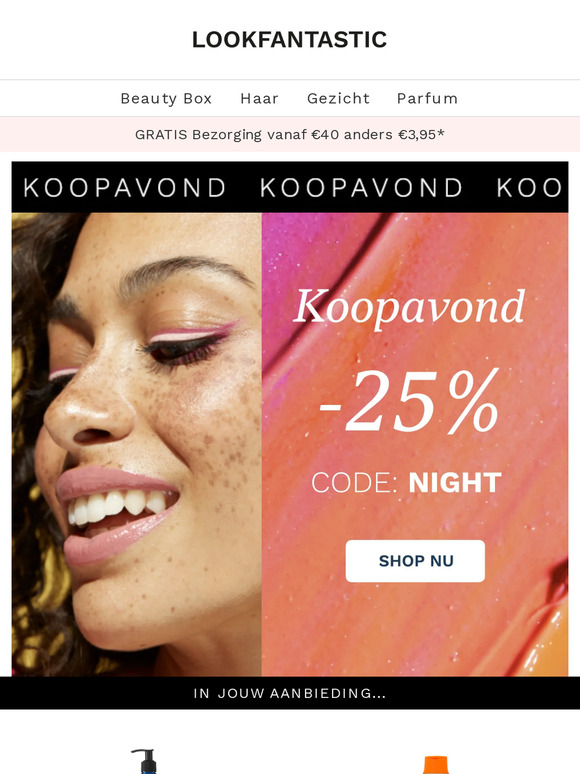 Koopavond: 25% korting