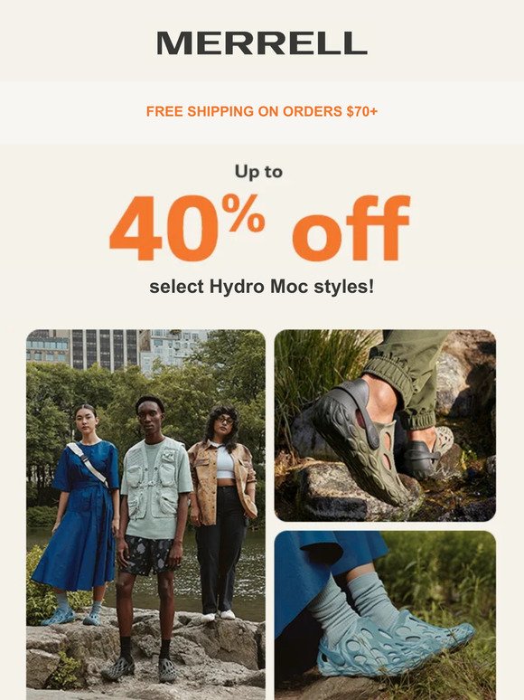 Up to 40% off select Hydro Mocs