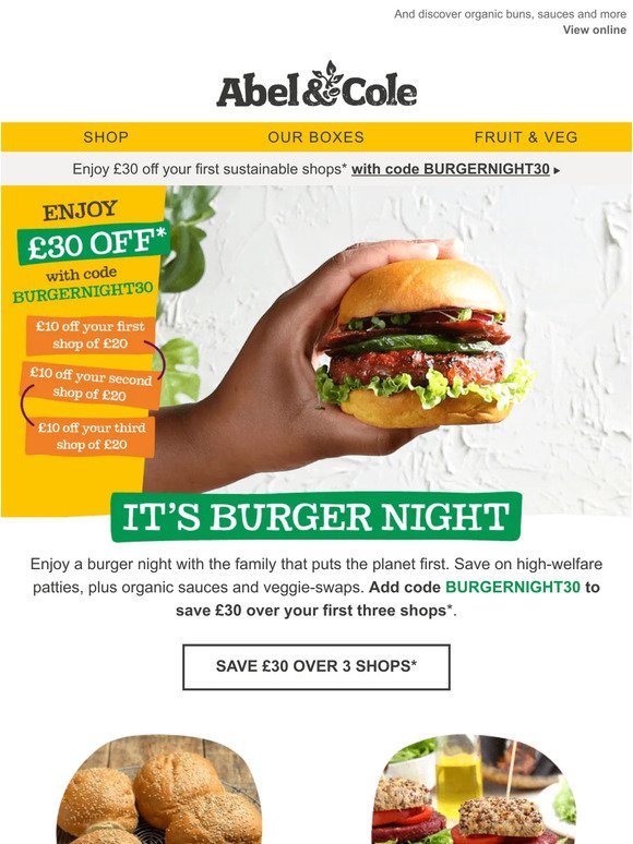 🍔 SAVE £30 on sustainable burgers