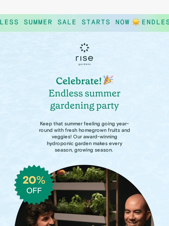 It’s a party! 🌞🍅 Celebrate with 20% off all gardens.