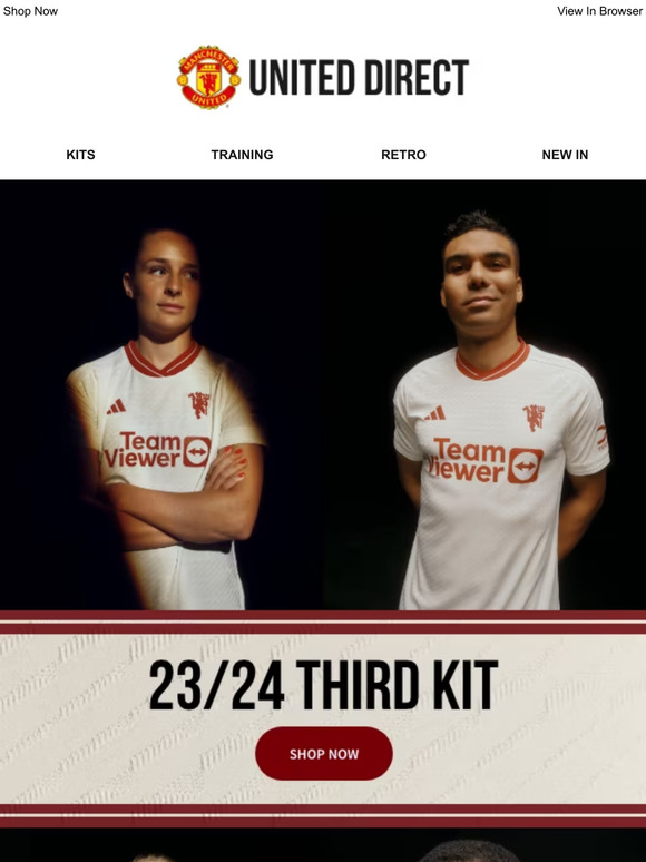 Manchester United Direct Latest Additions Third Kit 23/24 Milled