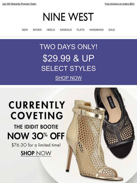 Coupons for hot sale nine west