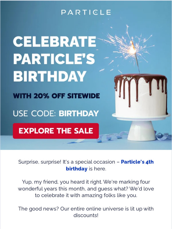 It’s our Birthday! Save 20% OFF SITEWIDE