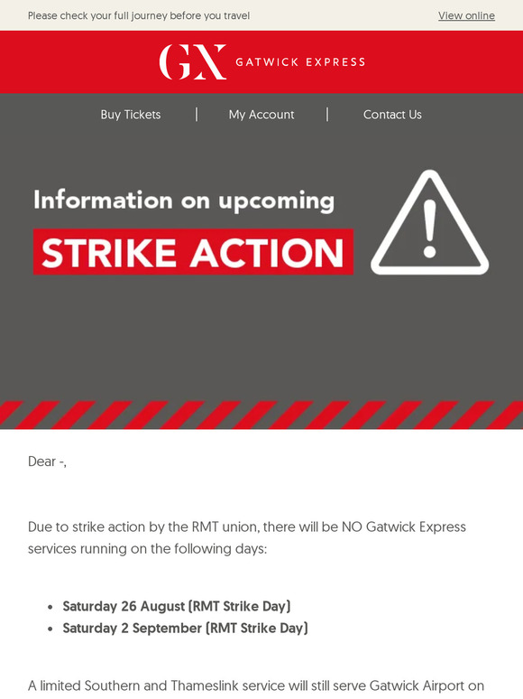 ⚠ Important information on upcoming Industrial Action