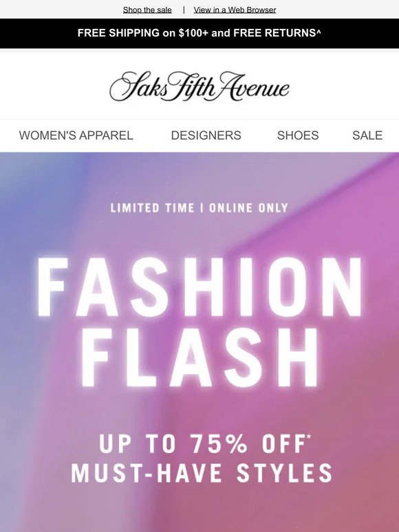 Fashion Flash: up to 75% off inside + Look what's back from Diptyque & More