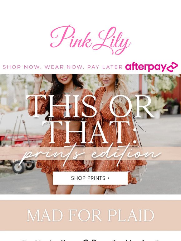 Pink Lily - We now offer afterpay at checkout! Shop now
