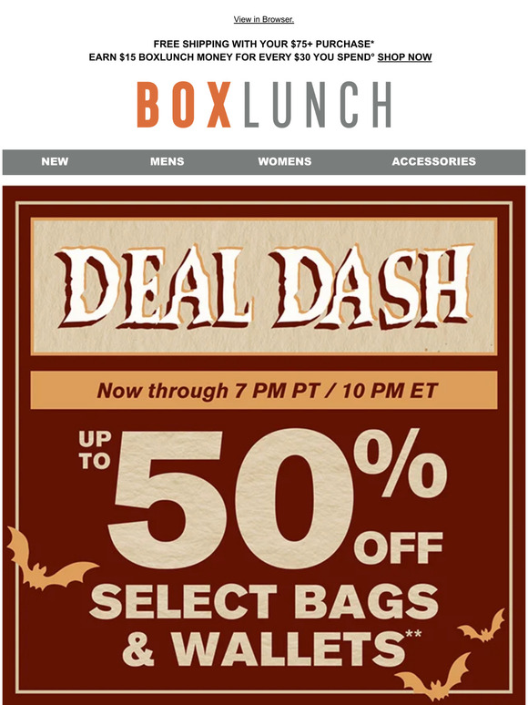 Up to 50% off select bags & wallets until 7pm PT/10pm ET!