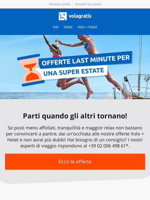 La tua vacanza inizia a fine estate ☀️