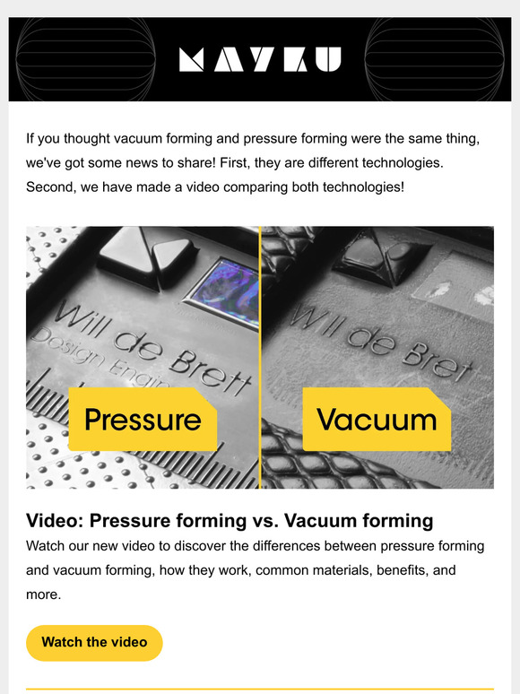 Are vacuum forming and pressure forming the same technology?