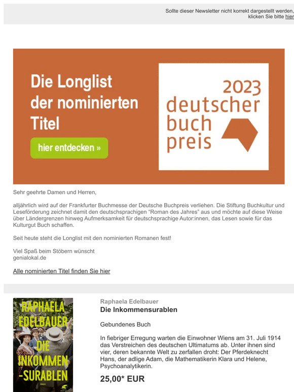 Deutscher Buchpreis 2023: Die Longlist der nominierten Titel