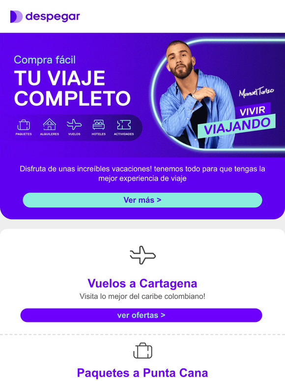 ¡Con Despegar tienes todo para tu VIAJE COMPLETO!✈️🔥💜