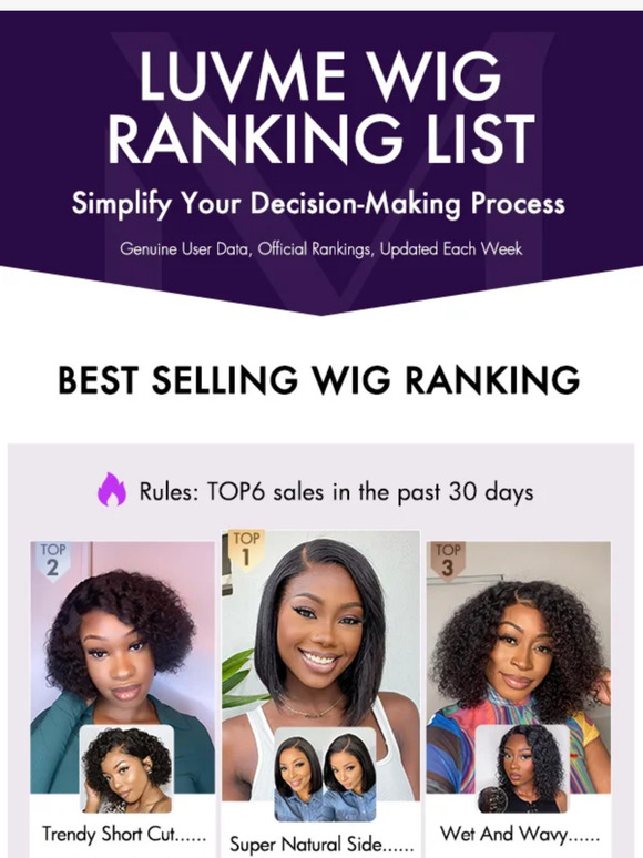 Luvme Hair 🏆 LUVME Wig Ranking Lists Best of the Best! Milled