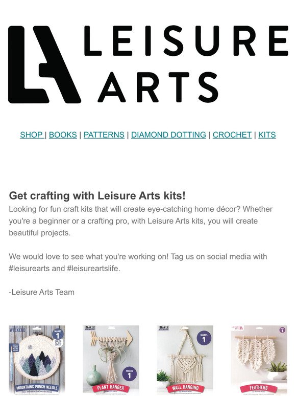 Get crafting with Leisure Arts kits!