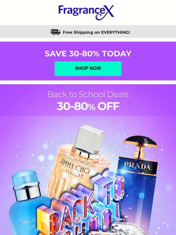 Back to School Sale 30 - 80% Off Today Only