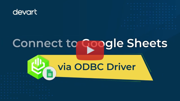 Access to live Google Sheets data through the ODBC Driver
