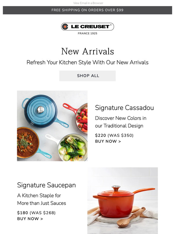 Shop Our New Arrivals - Le Creuset