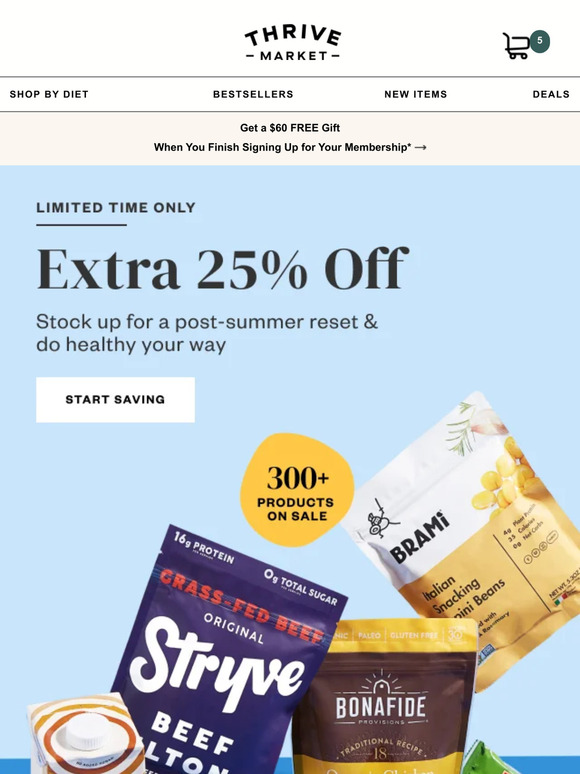 Still on: EXTRA 25% off a healthy reset ✨