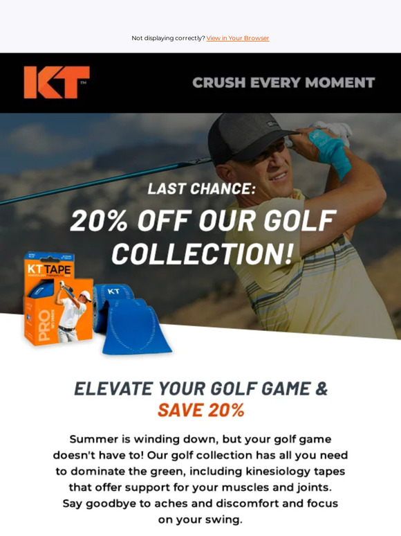 FINAL HOURS! Get 20% OFF Our Golf Collection ⛳