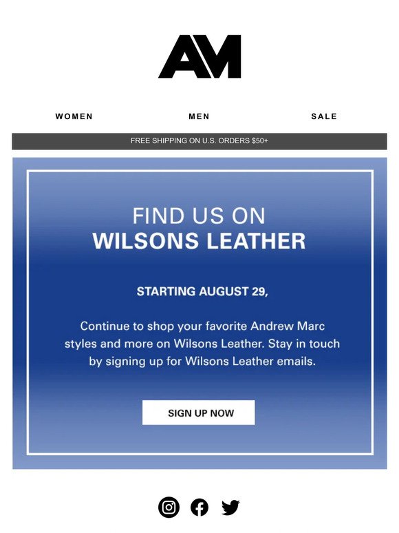 ICYMI: We're Moving To Wilsons Leather