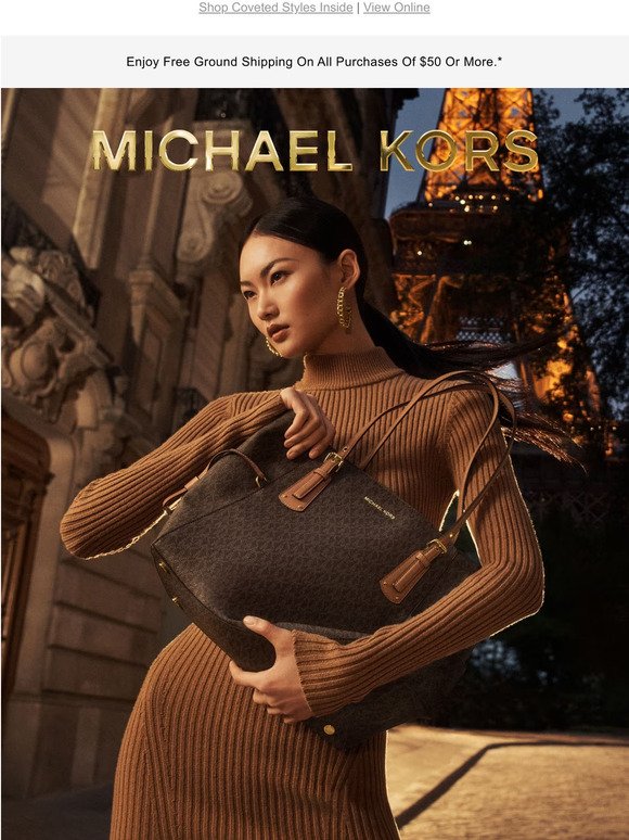 Buy Michael Kors Gigi Large Empire Signature Logo Tote Bag - Brown At 25%  Off