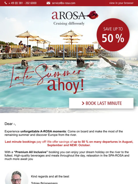 Book last minute & enjoy a late summer break