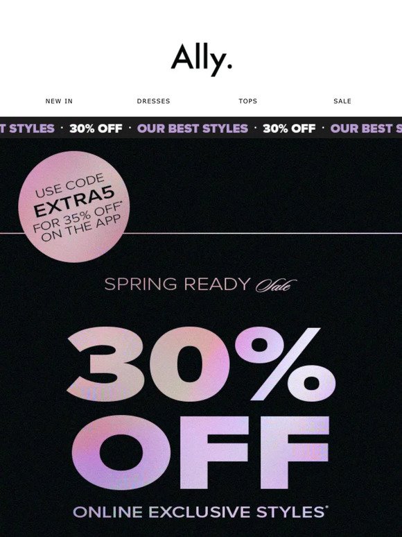 🏃 It's On: 30% OFF Online Exclusives