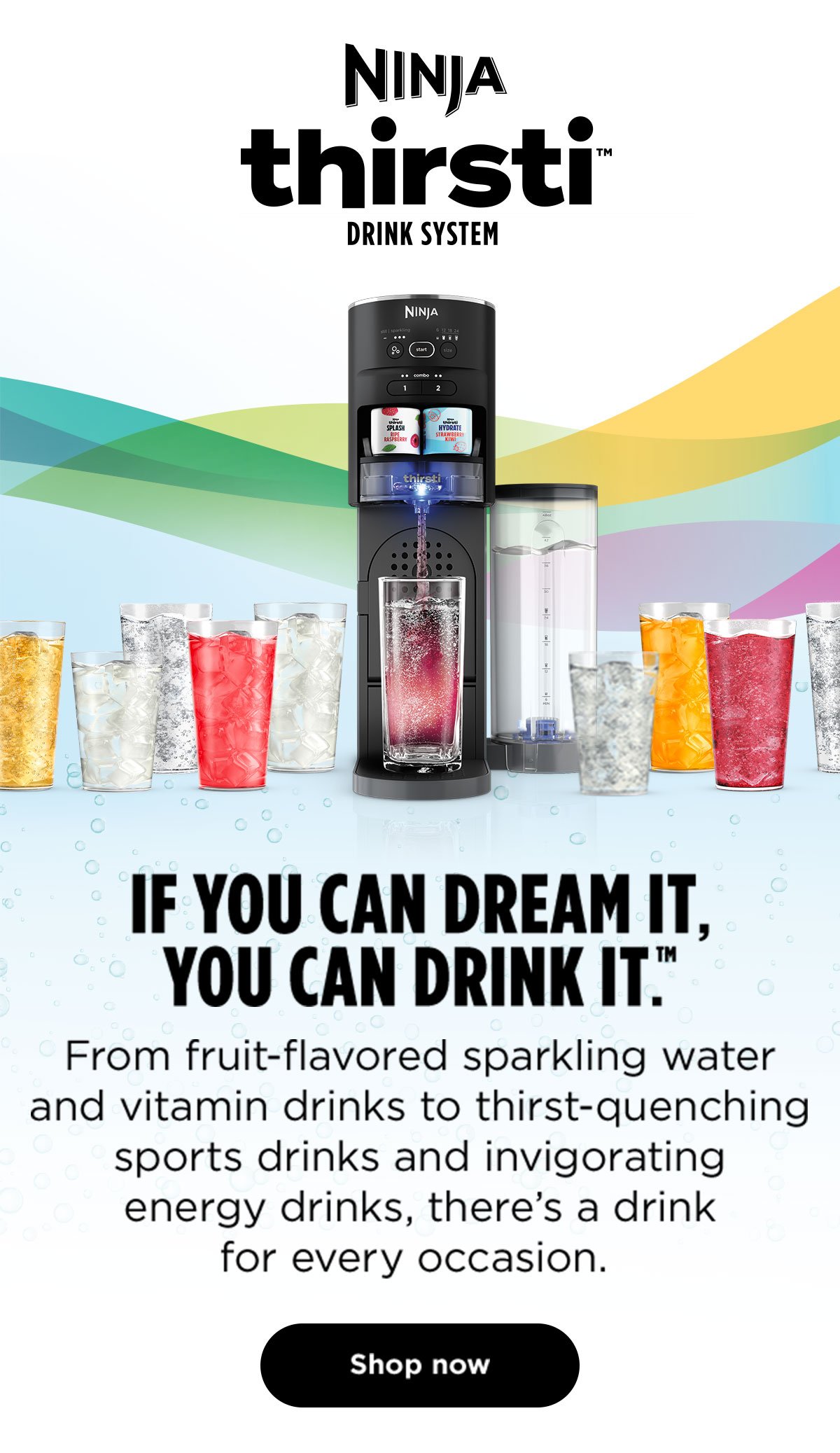  Ninja Thirsti Drink System, Soda Maker, Create Unique