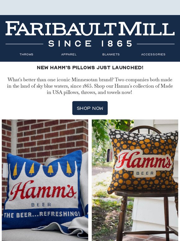 This Just In... NEW Hamm's Pillows!