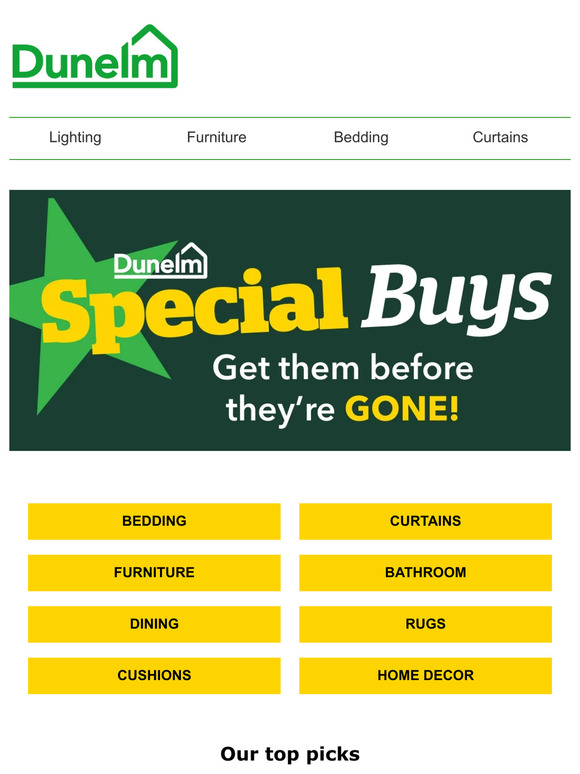 Dunelm There's something Special in this email Milled