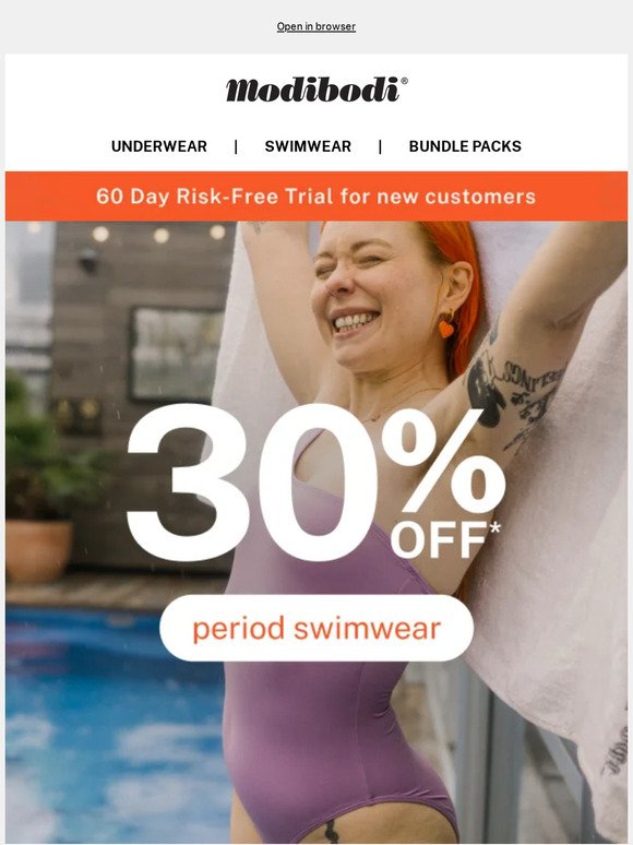 Our swimwear is 30% off, btw 👀