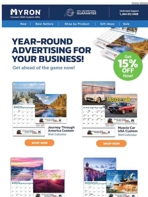Enjoy 15% Now on Selected 2024 Wall Calendars!