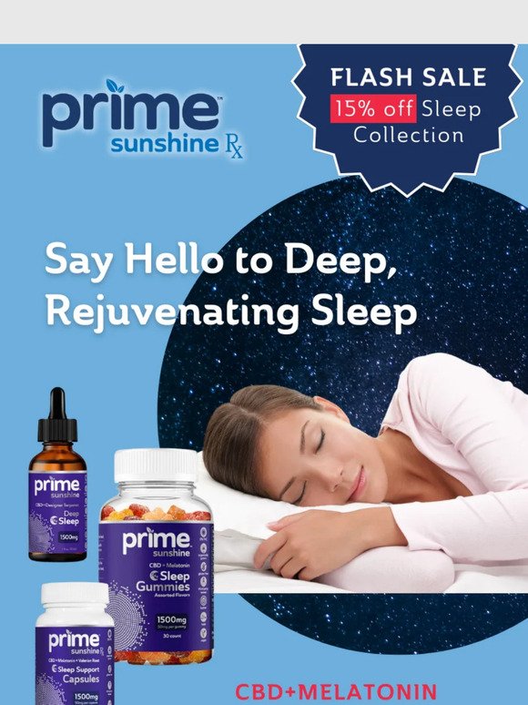 🌙 Sleep Tight- 15% off Prime Sunshine's Sleep Collection