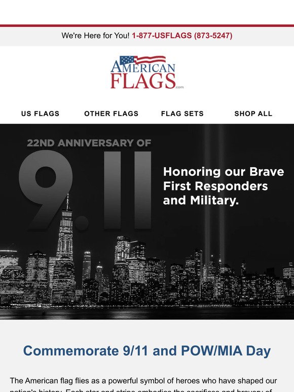 Prepare for 9/11 and POW/MIA national observance
