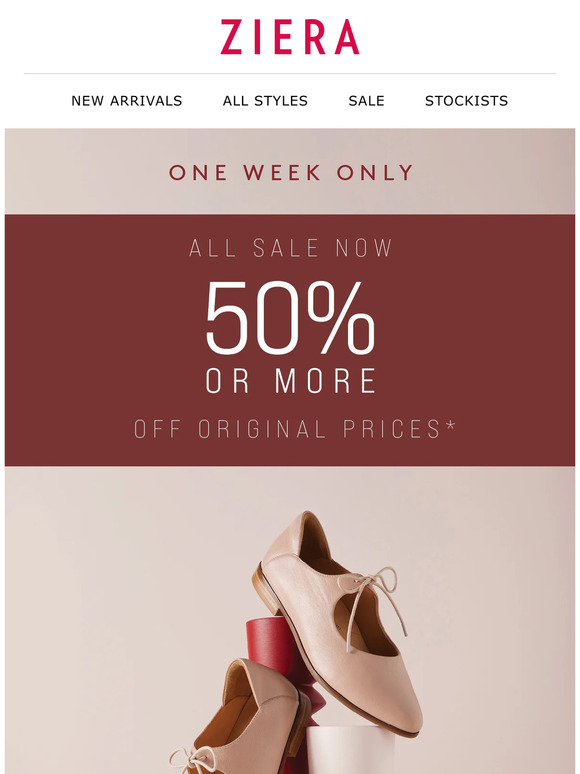 SALE 50% or more off Original Prices* | One Week Only