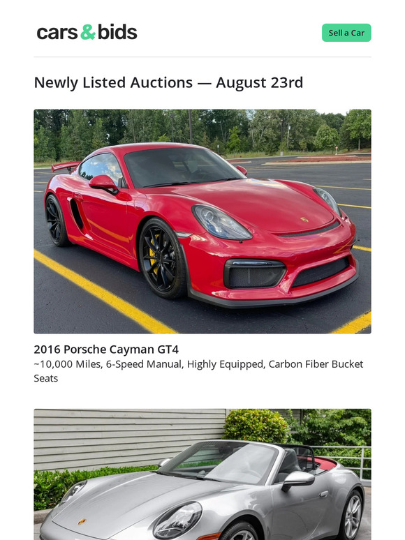 Cars & Bids: Cars & Bids Today | Milled