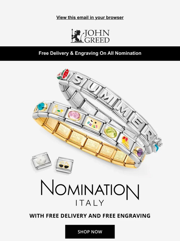 John greed sale nomination bracelet